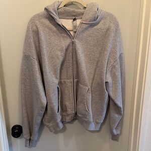SKIMS Gray Zip-Up Hoodie size XL